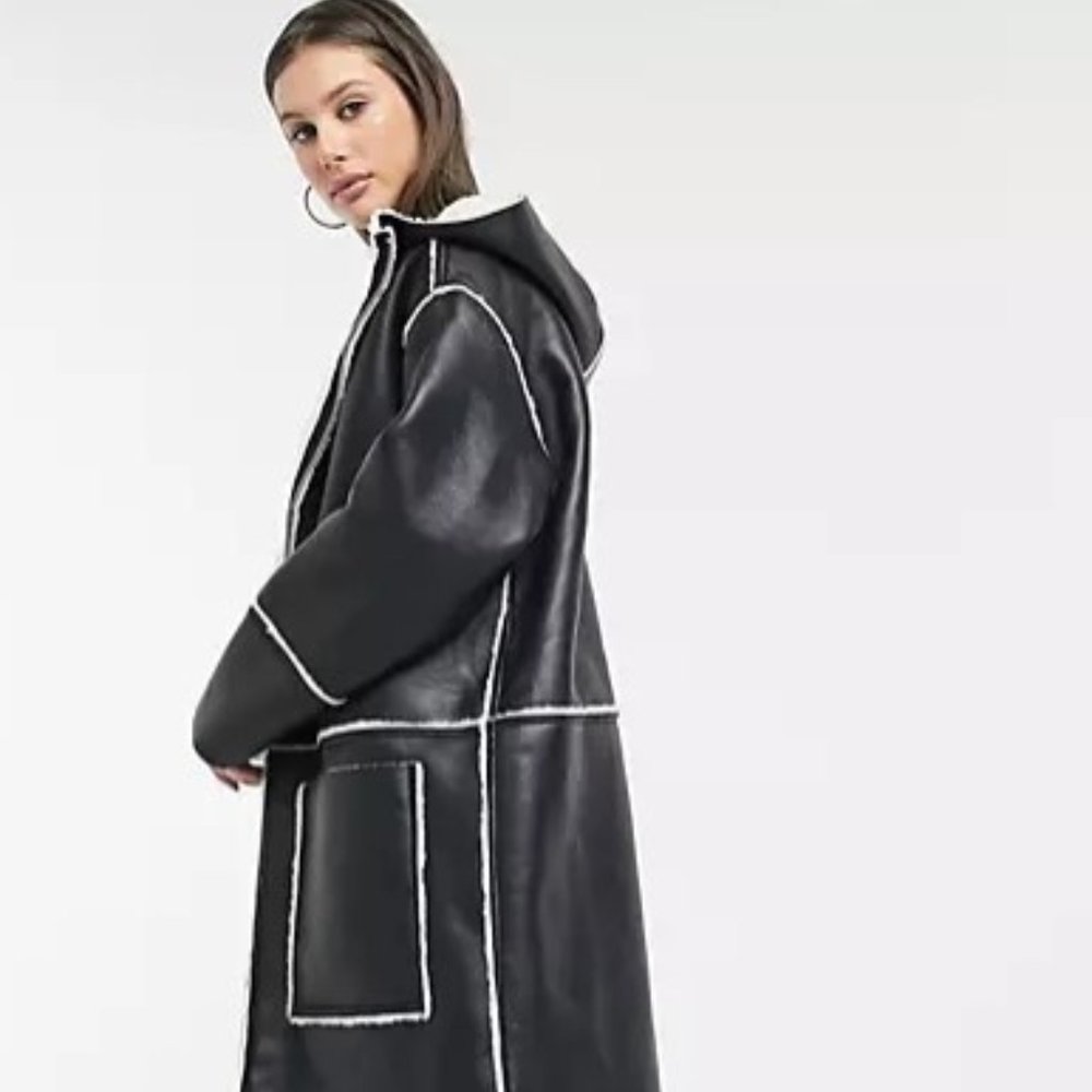 ASOS Shearling Parka (14 Tall)